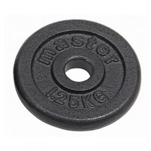 Vektskive metall, 25 mm, 2 x 1,25 kg