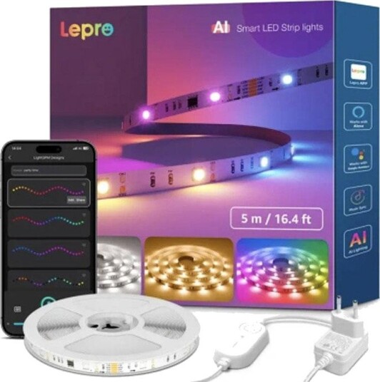 Lepro Led-List S2 WiFi Bluetooth RGBIC 5 m