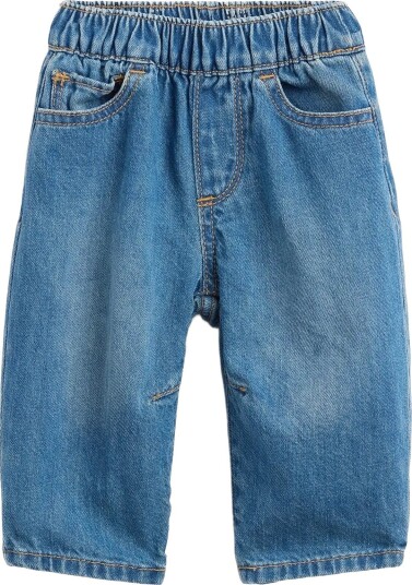GAP Baby Brannan Bear Pull-On Barrel Jeans - DARK WASH - 56/62