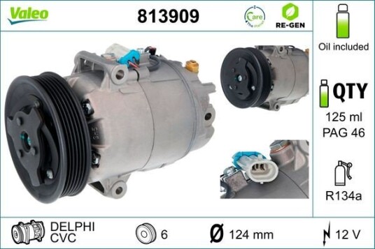 AC kompressor VALEO 813909 AC kompressor VALEO 813909