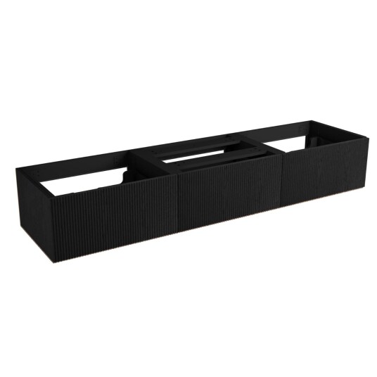 Vikingbad MIE Demi Bølge Servantskap 180 3x60 2 Servant Svart eik / 180cm Dobbel