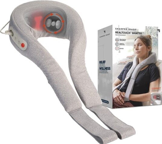 Sharper Image Realtouch Shiatsu nakkemassasjeapparat 1245019591 grå Sharper Image Realtouch Shiatsu nakkemassasjeapparat 1245019591 grå