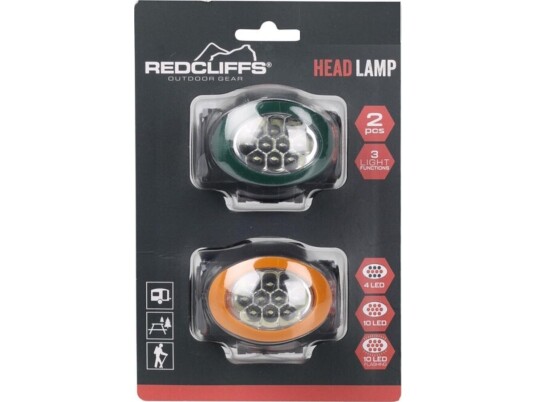 Redcliffs Hodelykt Tourist"s Head Lamp Redcliffs 2Stk Redcliffs Hodelykt Tourist"s Head Lamp Redcliffs 2Stk