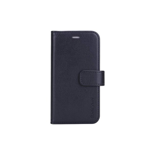 RADICOVER Strålebeskyttelse Mobilveske PU iPhone 12 Mini Flipcover Svart