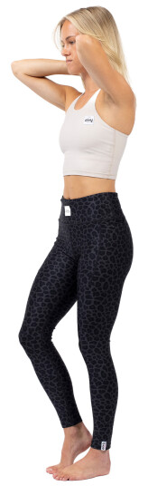 Pocket Tights W Black Leopard S