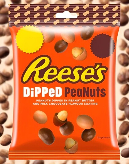 Reese’s Dipped Peanuts   Peanøtter Dyppet i Peanøttsmør og Sjokolade 68 gram USA