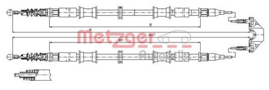 Metzger Tautrekk parkeringsbrems METZGER 11.5866