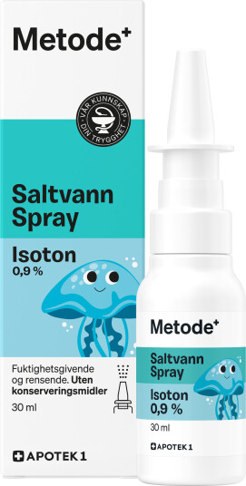 Metode isoton saltvannsspray 0,9 % for barn 30 ml