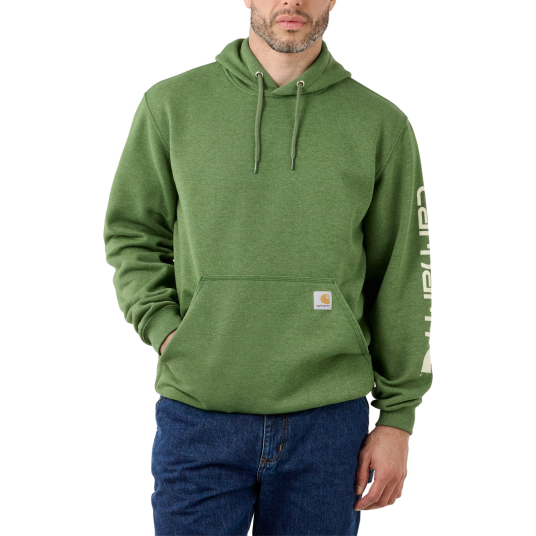 Carhartt Erme logo hettegenser Herre Arborvitae heather S S
