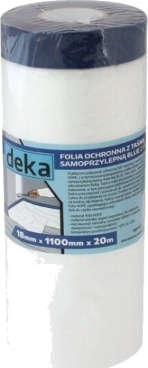 Deka Beskyttelsesfolie Med Tape 110Cm*20M Blå