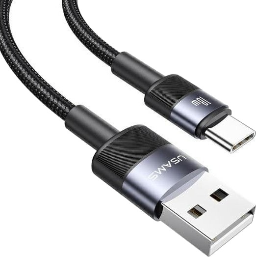 Usb-Kabel Usams Usb-A Til Usb-C 1,2 M Svart