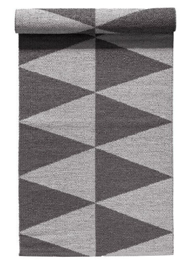 Scandi Living Rime plastteppe grå 70 x 200 cm