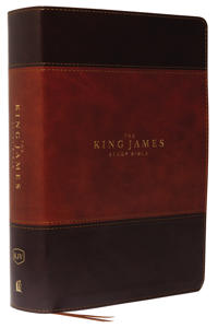 Thomas Nelson KJV, The King James Study Bible, Leathersoft, Brown, Red Letter, Full-Color Edition (0718079825)
