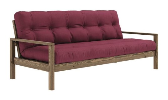 Karup Design Knob Sovesofa, Brun lakkert furu, Bordeaux Unoliving 1733432-04-0 1733432-10-0 Karup Design Knob Sovesofa, Brun lakkert furu, Bordeaux Unoliving 1733432-04-0 1733432-10-0