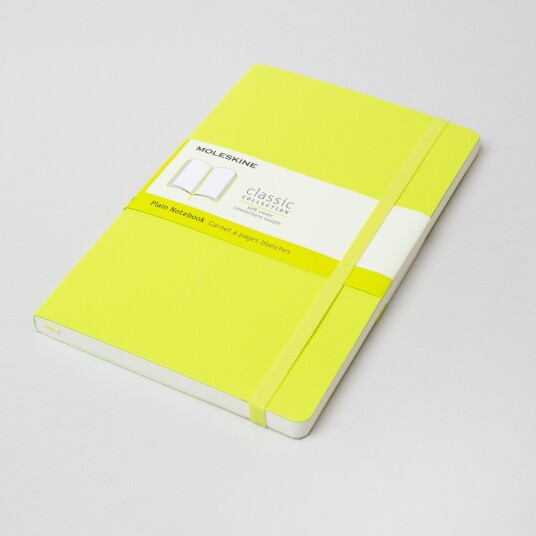 Moleskine Classic, A5 (Softcover), Lemon Green / Plain