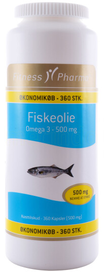 Fitness Pharma Omega 3 Fiskeolje 500 mg 360 Kapslar Fitness Pharma Omega 3 Fiskeolje 500 mg 360 Kapslar