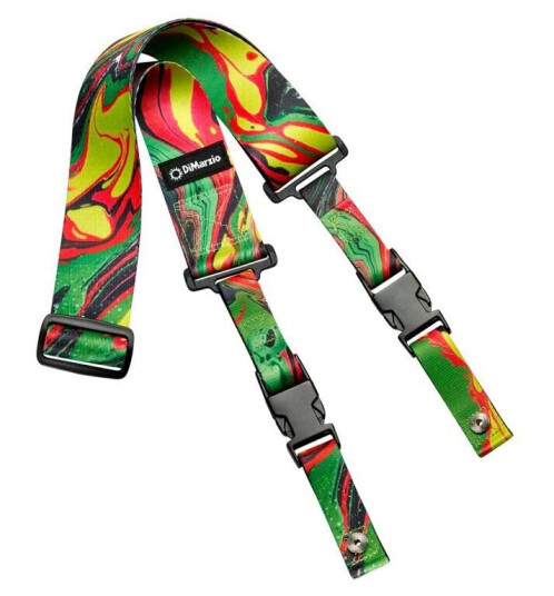 Dimarzio Dd2241 2" Cliplock Strap Nylon Steve Vai - Grønn Universe