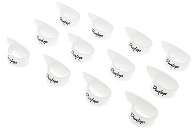 Dunlop Thumb Ring Hvit Large 12 Set