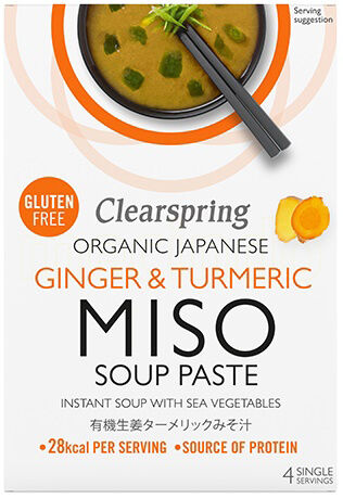 Clearspring Instant Miso Soup Ingefær & Gurkemeje Ø - 60 g Clearspring Instant Miso Soup Ingefær & Gurkemeje Ø - 60 g