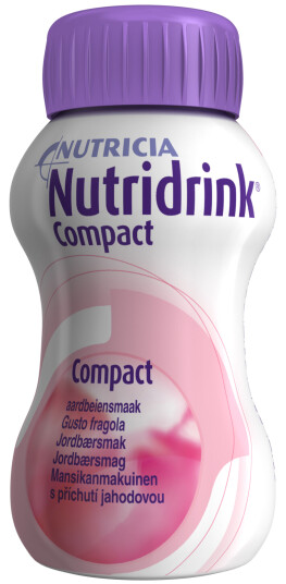 Nutridrink Compact næringsdrikk, Jordbær, 4x125 ml Nutridrink Compact næringsdrikk, Jordbær, 4x125 ml