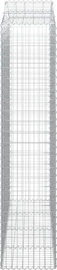 vidaXL Gabionkurver buede 4 stk 200x50x220/240 cm galvanisert jern