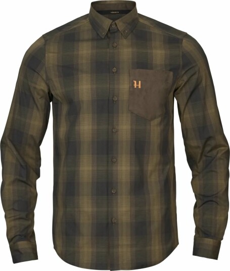 Härkila Men"s Akkan Shirt Willow Green/shadow Brown L