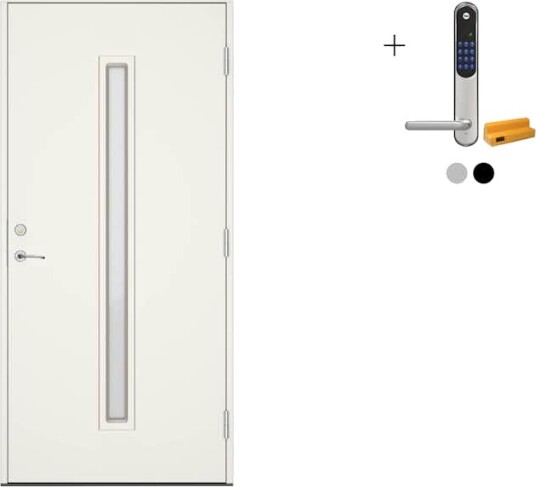 Ytterdør Swedoor Clever-Line+ Hamra med Yale Doorman Classic Home