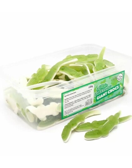 60 stk Sweetshop Giant Crocs Boks med Vingummikrokodiller 1,02 kg 60 stk Sweetshop Giant Crocs Boks med Vingummikrokodiller 1,02 kg