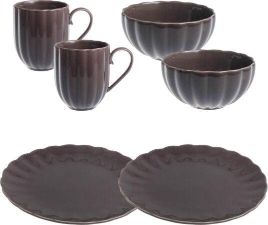 Nova Lilly Frokostservise Plomme til 2 personer Nova Lilly Frokostservise Plomme til 2 personer