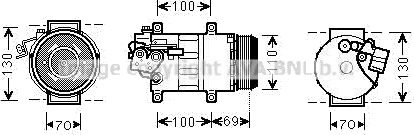 AC-kompressor PRASCO MSAK576 AC-kompressor PRASCO MSAK576