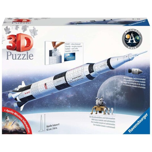Ravensburger Apollo Saturn V Rocket 440p 3D Puslespill