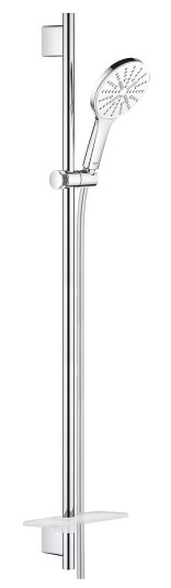 Grohe Rainshower SmartActive 130 900 mm, med 3 stråletyper, Månehvit/Krom