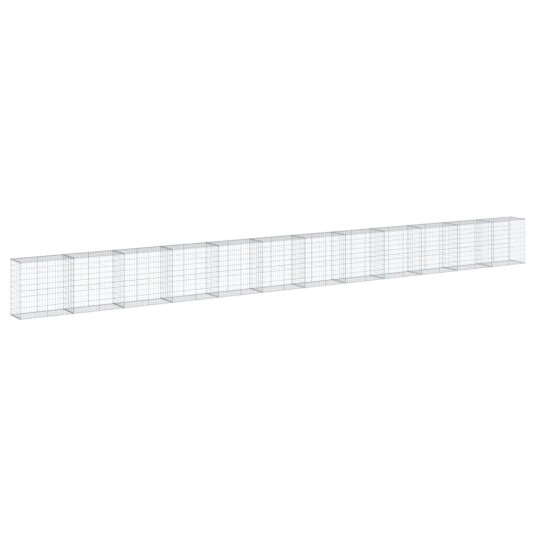 Gabionkurv med deksel 1200x50x100 cm galvanisert jern Gabionkurv med deksel 1200x50x100 cm galvanisert jern