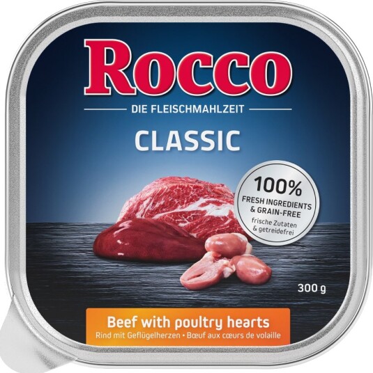 Rocco Våtfôr Classic Fjærkrehjerter 27 X 300 G