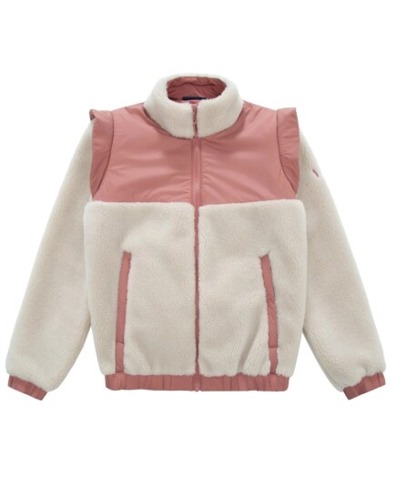 WoolLand Stryn Fleece Jakke Barn Burned Rose 110 116