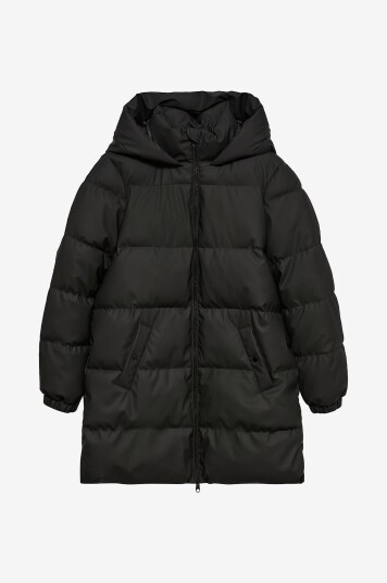 Vero Moda Dun jakke vmGretafie 3/4 Coated Jacket Svart Vero Moda Dun jakke vmGretafie 3/4 Coated Jacket Svart