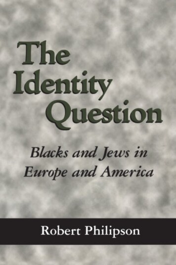 The Identity Question The Identity Question