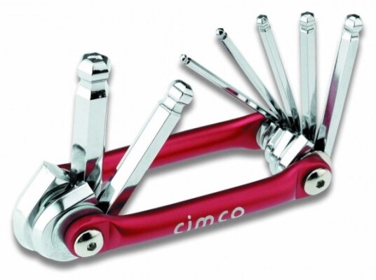 Cimco 110596, Foldende Hex-Nøkkelsett, Metrisk, 7 Stykker, 2.5,10 Mm