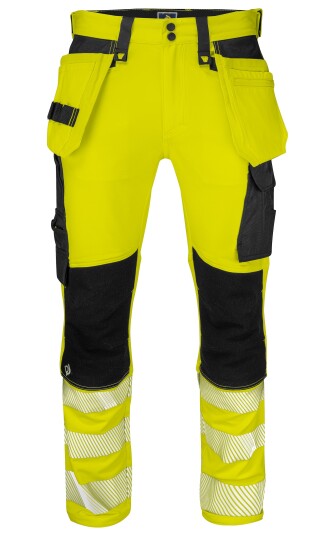 ProJob 6571 Håndverksbukse Stretch En Iso 20471 Kl 2 Yellow/Black C146