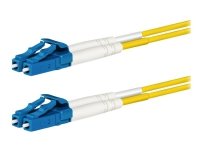 Lanview - Koblingskabel - LC/UPC-enkeltmodus (hann) til LC/UPC-enkeltmodus (hann) - 2 m - 2 mm - fiberoptisk - dupleks - 9 / 125 micron - OS2 - halogenfri - gul