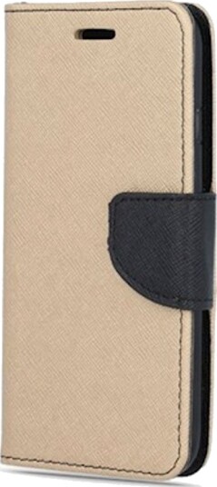 Smart Fancy Flipdeksel iPhone 15 Pro Max Kunstskinn/TPU Gull/Svart