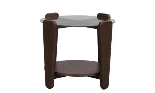 Rowico Home ARRAN Sofabord D52 Brun Eik/Glass