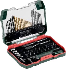 Metabo 55 Deler Borsett for Tre og Metall i Robust Kassett Metabo 55 Deler Borsett for Tre og Metall i Robust Kassett