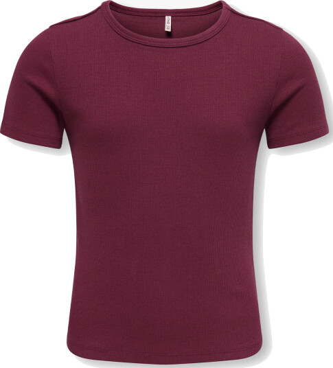 Kids Only Lucky Short Sleeve O Neck Top Burgunder 122/128