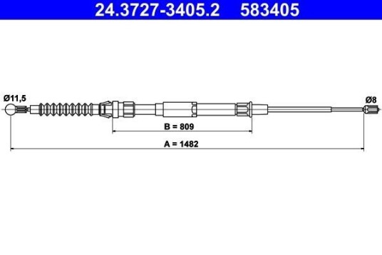Bremsewire ATE 24.3727 3405.2