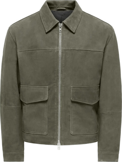 ONLY & SONS Onsnikolaj Suede Jacket Otw Khaki green XXL