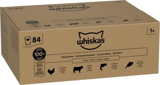 Whiskas Våtfôr Adult 1+ Blandet Meny I Gelé 84 X 85 G