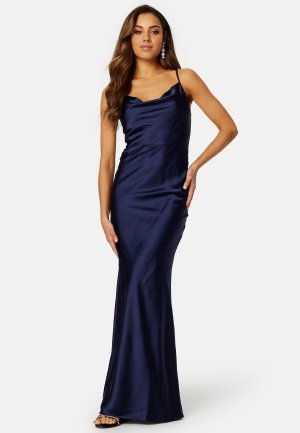 Bubbleroom Occasion Mercie Waterfall Gown Dark blue 44