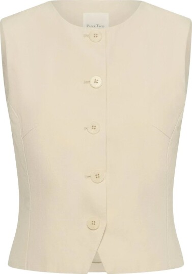 Part Two Benittapw Waistcoat - Cream - 40