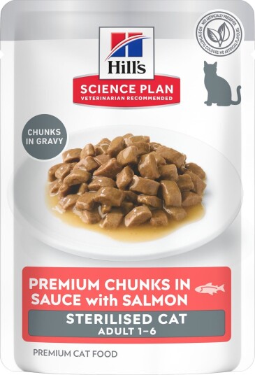 Hill'S Science Plan Våtfôr Science Plan Adult Sterilised Sparepakke Laks 48 X 85 G